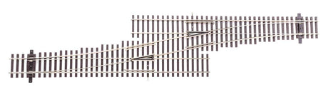 Code 83 Nickel Silver DCC Friendly Number 5 Single Crossover Turnout -- Left Hand-1