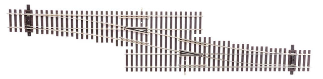 Code 83 Nickel Silver DCC Friendly Number 5 Single Crossover Turnout -- Right Hand-1