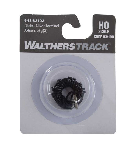 Code 83 or 100 Nickel Silver Terminal Joiners pkg(2) -- Includes Black 22-Gauge Wire-2