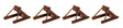 Assembled Track Bumper pkg(4) -- Rust Brown-1