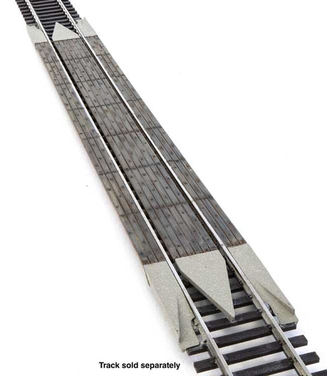Modern Wood Grade Crossing w/Rerailer Ends -- Kit-3