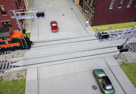 Modern Concrete Grade Crossing with Rerailer Ends -- Kit-1