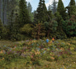 Assorted Wildflowers - Set of 250 Pieces -- Green, Yellow, Blue and White plus Heather, Cornflowers, Lavender