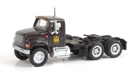 International(R) 4900 Dual-Axle Semi Tractor Only - Assembled -- United Parcel Service (Bow Tie Shield Logo; brown, yellow)