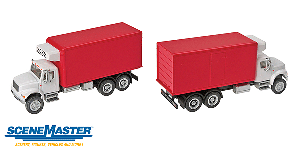 International(R) 4900 Dual-Axle Refrigerated Van - Assembled -- White Cab, Red Body