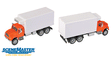 International(R) 4900 Dual-Axle Refrigerated Van - Assembled -- Orange Cab, White Body-1