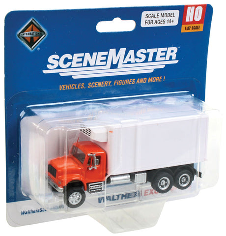 International(R) 4900 Dual-Axle Refrigerated Van - Assembled -- Orange Cab, White Body-2