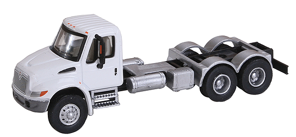 International(R) 4300 Dual-Axle Semi Tractor Only - Assembled -- White Cab, Black Chassis-1