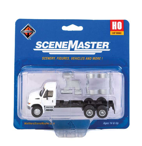International(R) 4300 Dual-Axle Semi Tractor Only - Assembled -- White Cab, Black Chassis-2