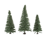 Fir Trees pkg(9) -- 3-1/8 to 4-3/4"  8 to 12cm Tall w/Flat Base-2
