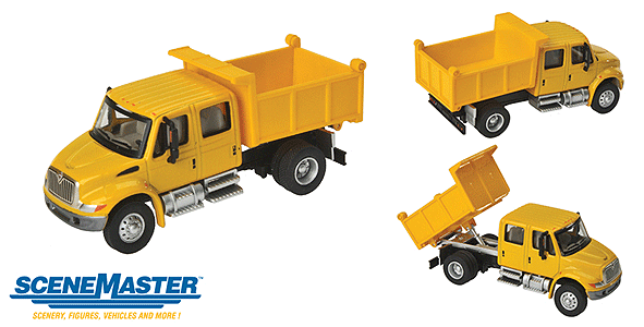 International(R) 4300 Crew Cab Dump Truck - Assembled -- Yellow