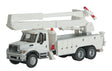 International(R) 7600 Utility Truck w/Bucket Lift - Assembled -- White, Railroad Maintenance-of-way Logo Decals-1