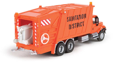 International(R) 7600 Garbage Truck - Assembled -- Sanitation District (orange)-3