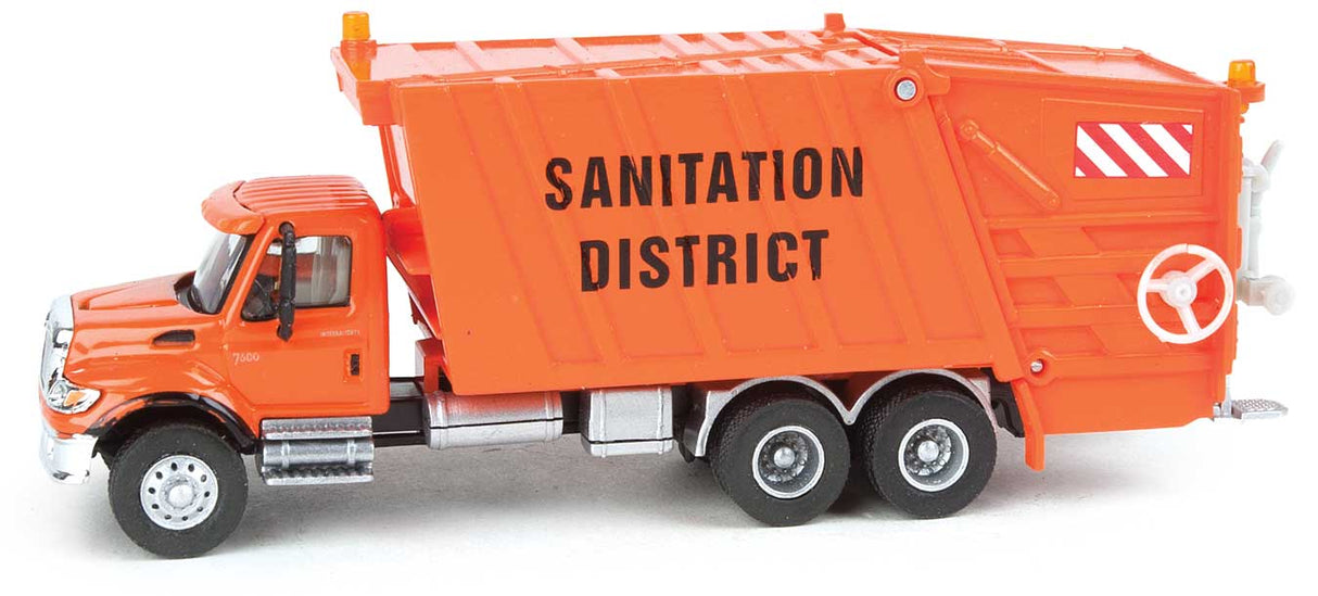 International(R) 7600 Garbage Truck - Assembled -- Sanitation District (orange)-4