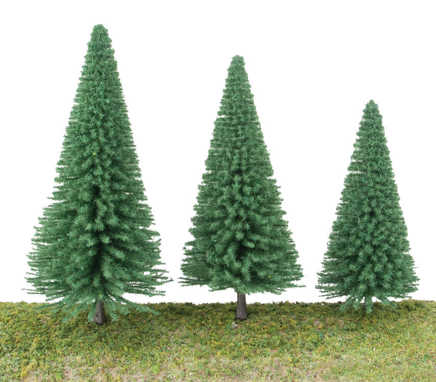 Pine Trees pkg(10) -- 5-1/2 to 7-3/8" 14 to 18cm (Includes Pin Base)