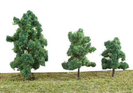 Summer Trees pkg(10) -- 3-3/8 to 5-1/2"  8 to 14cm (Includes Pin Base)