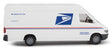 Delivery Van - Assembled -- United States Postal Service (white, blue, red; "We Deliver For You" Sloga-1