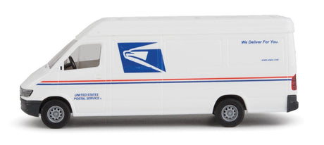 Delivery Van - Assembled -- United States Postal Service (white, blue, red; "We Deliver For You" Sloga-2