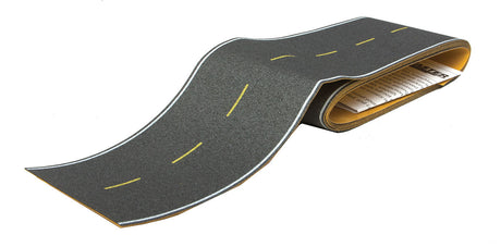 Flexible Self-Adhesive Paved Roadway -- Modern Highways (yellow dashed centerline, white edge markings)