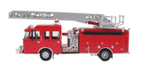 Heavy-Duty Fire Department Ladder Truck - Assembled -- Red-4