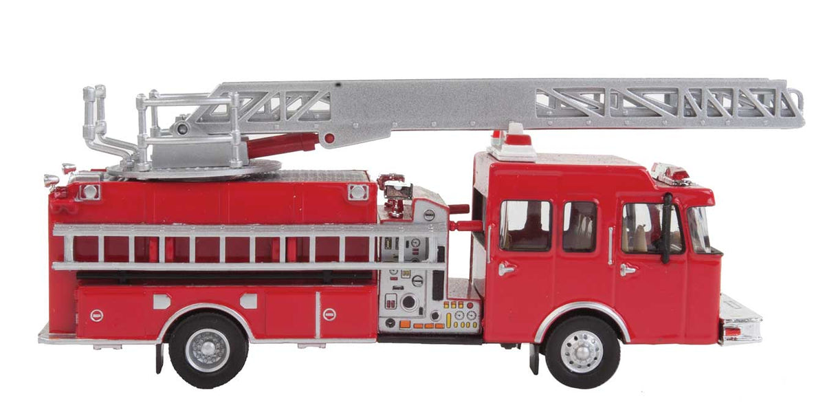 Heavy-Duty Fire Department Ladder Truck - Assembled -- Red-5