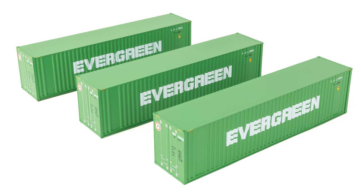 40' Flat Panel Container - 3-Pack -- Evergreen