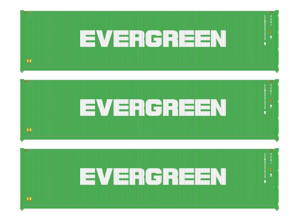 40' Fully Corrugated Container - 3-Pack -- Evergreen