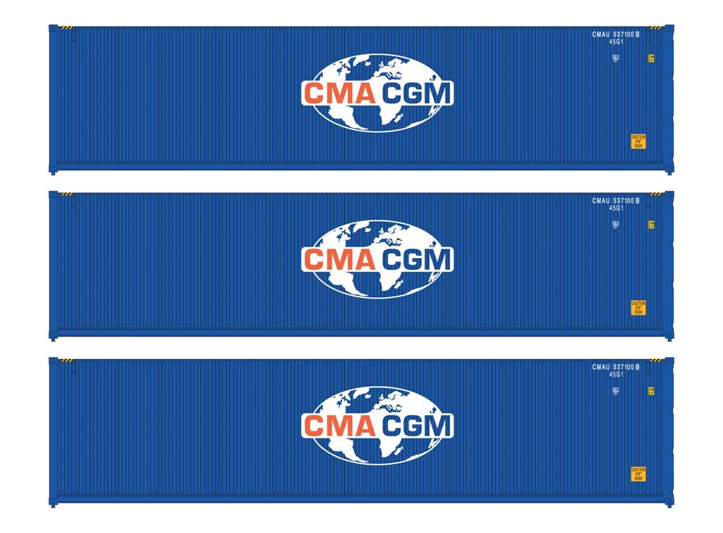 40' Fully Corrugated Container - 3-Pack -- CMA-CGM