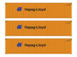 40' Fully Corrugated Container - 3-Pack -- HAPAG-LIOYD