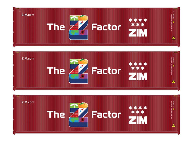 40' Fully Corrugated Container - 3-Pack -- ZIM (The Z Factor)