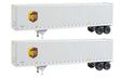 45' Stoughton Trailer 2-Pack - Assembled -- United Parcel Service (Modern Shield Logo; gray, brown, yellow)