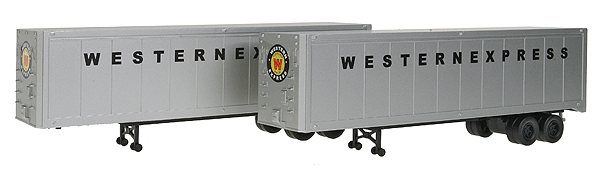 40' Trailer 2-Pack - Assembled -- Western Express (silver, black)