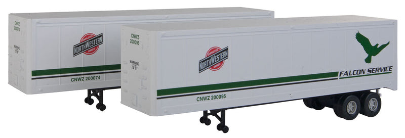 40' Trailer 2-Pack - Assembled -- Chicago & North Western(TM)-1