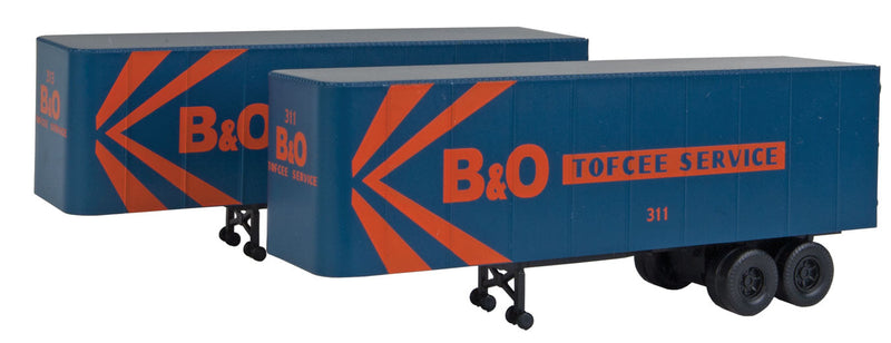 32' Trailer 2-Pack - Assembled -- Baltimore & Ohio-1