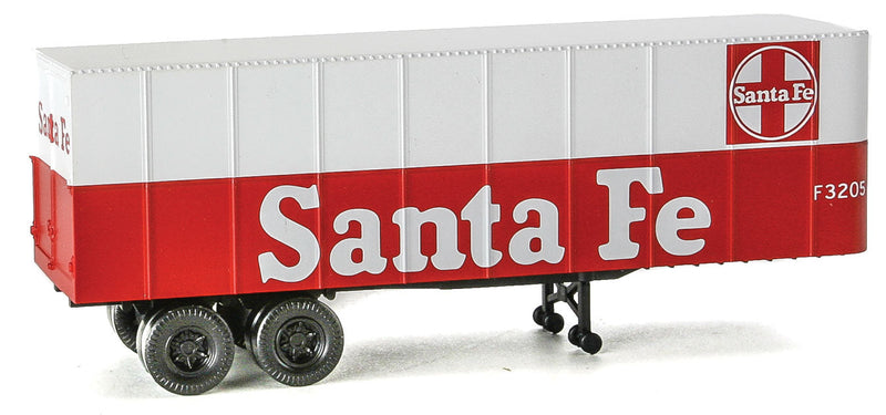 32' Trailer 2-Pack - Assembled -- Santa Fe (red, white; Billboard Lettering)-1