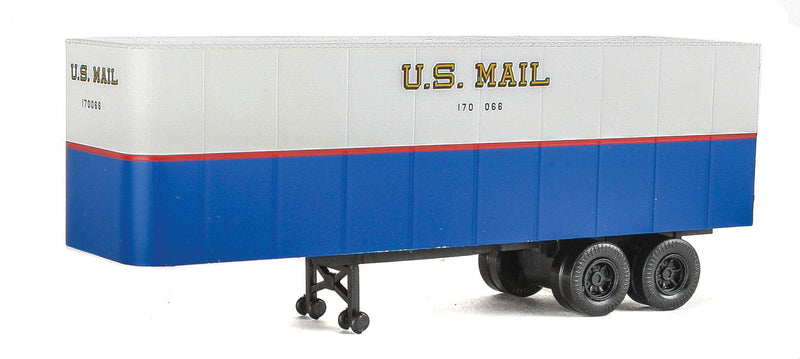 32' Trailer 2-Pack - Assembled -- United States Mail (white, blue, red)-1