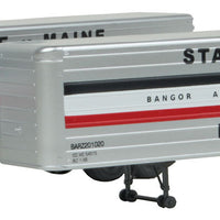 35' Fluted-Side Trailer 2-Pack - Assembled -- Bangor & Aroostook (State of Maine; silver, red, white, blue)