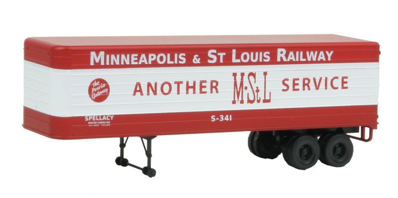 35' Fluted-Side Trailer 2-Pack - Assembled -- Minneapolis & St. Louis (red, white)-1