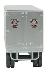 35' Fluted-Side Trailer 2-Pack - Assembled -- Pennsylvania Railroad (silver, Tuscan)-4