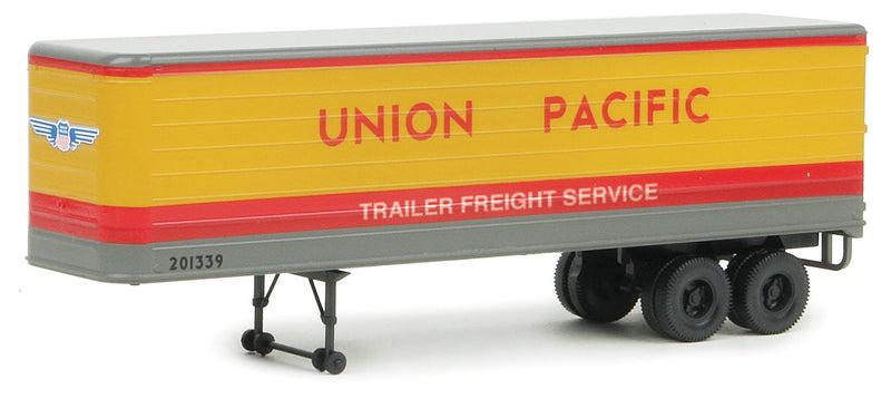 35' Fluted-Side Trailer 2-Pack - Assembled -- Union Pacific(R) (Armour Yellow, red, gray)-1