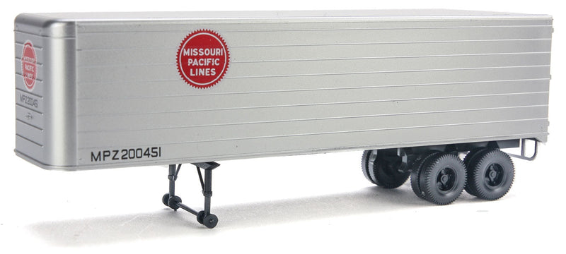 35' Fluted-Side Trailer 2-Pack - Assembled -- Missouri Pacific(TM)(silver, red, Buzz Saw Logo)-1