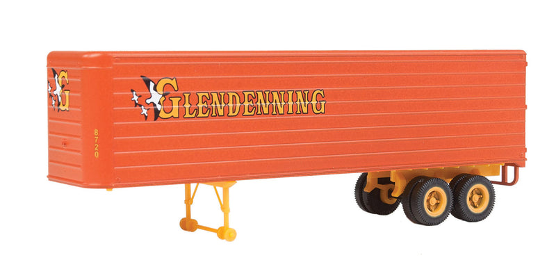 35' Fluted-Side Trailer 2-Pack - Assembled -- Glendenning (orange, yellow w/geese logo)-1