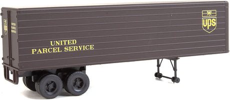35' Fluted-Side Trailer 2-Pack - Assembled -- United Parcel Service (1950s-1960s; brown, gold; Bowtie Logo)-2