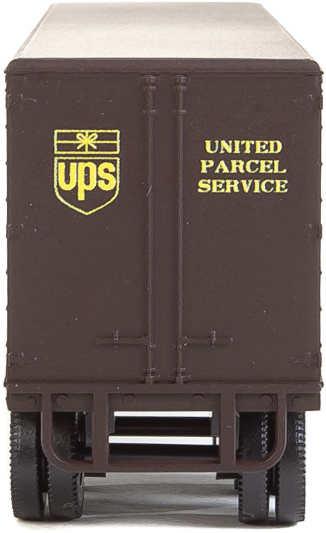 35' Fluted-Side Trailer 2-Pack - Assembled -- United Parcel Service (1950s-1960s; brown, gold; Bowtie Logo)-3