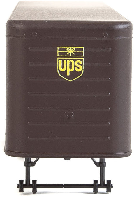 35' Fluted-Side Trailer 2-Pack - Assembled -- United Parcel Service (1950s-1960s; brown, gold; Bowtie Logo)-4