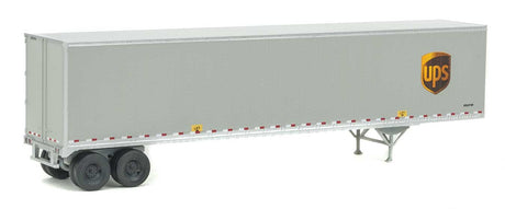 53' Stoughton Trailer 2-Pack - Assembled -- United Parcel Service (Modern Shield Logo; gray, brown, yellow)-2