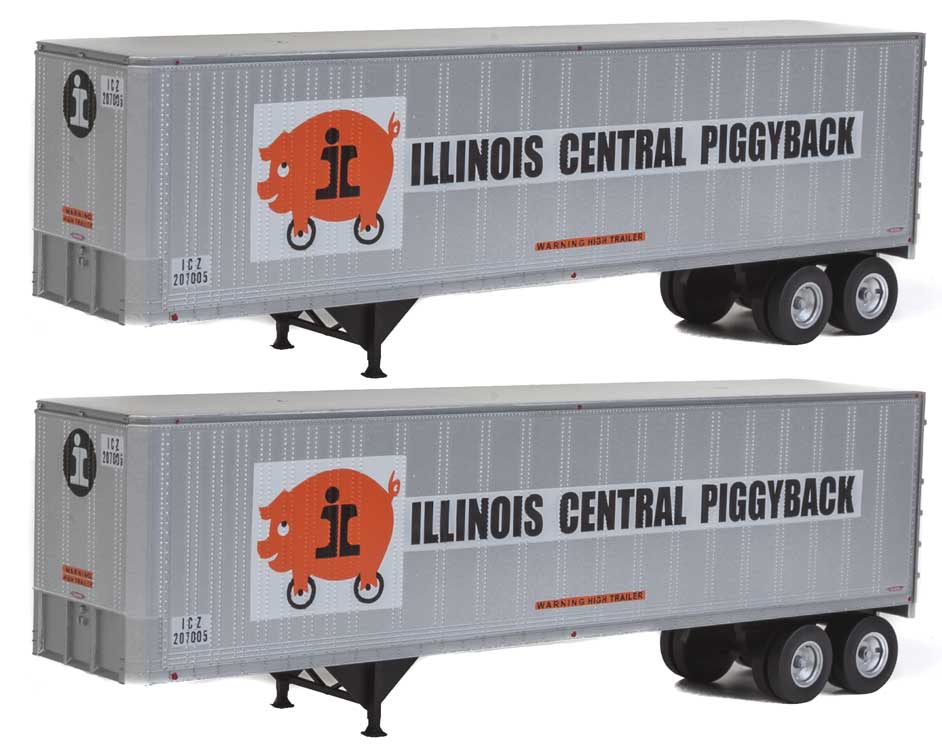 40' Trailmobile Trailer 2-Pack- Assembled -- Illinois Central-1