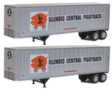 40' Trailmobile Trailer 2-Pack- Assembled -- Illinois Central-1