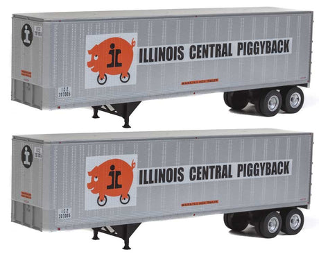 40' Trailmobile Trailer 2-Pack- Assembled -- Illinois Central-1