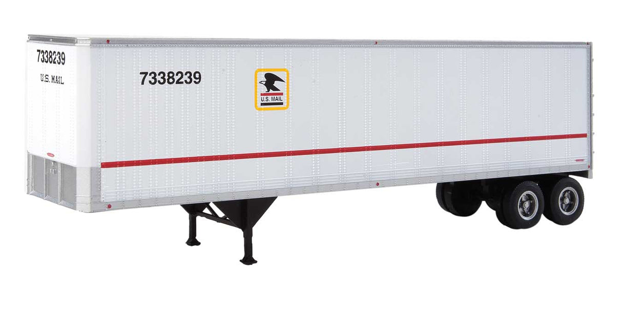40' Trailmobile Trailer 2-Pack - Assembled -- US Postal Service (white, blue, red)-2